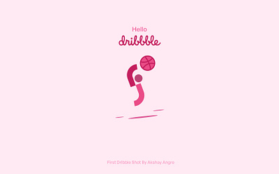 First Dribble Shot By Akkshay Angre branding design graphic design logo typo typography vector