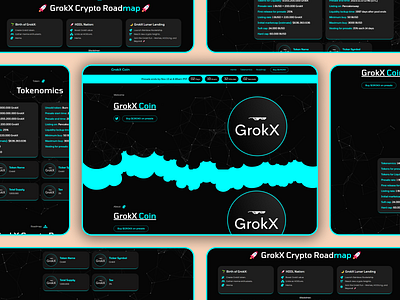 GROKX Meme Token Landing Page crypto landing page crypto landing page design crypto website crypto website design cryptocurrency meme coin meme coin landing page meme coin landing page design meme coin website meme token meme token landing page meme token landing page design meme token website token website token website design