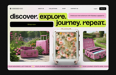 Odyssey Luggage Co. dekstop design figma graphic design landing typography ui ux web webdesign website