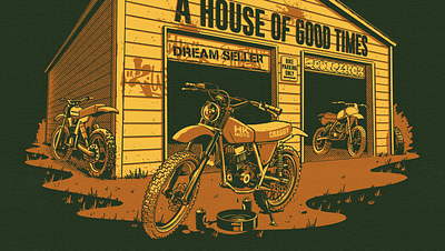 Craggy Rangers branding design dirtbike drawing graphic design illu illustration motocross screenprint