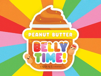 Peanut Butter Belly Time Logo Design brand design brand development branding characters children character color logo colorful cool logo cute logo design flat food illustration illustrator logo logo design logo lockup peanut butter peanuts vector