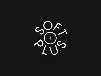 Soft + | Serum branding cool coosmetics drops logotype mas plus serum skin skincare typography