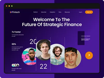 Fintech - Clean UI Hero Section Design