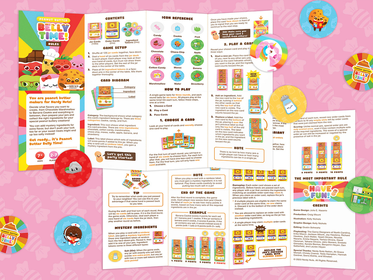 Peanut Butter Belly Time Instruction Booklet Design by Kelly Nichols on