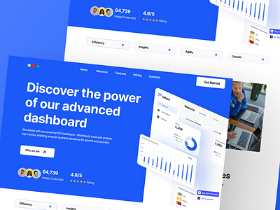 SaaS Landing Page Design dashboard dashboardesign design figma landing page saas saastechnology saaswebsite ui