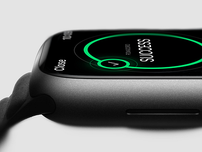 Apple Watch - Success Screen app apple watch case study design green minimalism product design ui ux