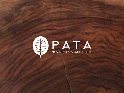 RATA branding design furniture geometric graphic design logo style tree typography vector wood