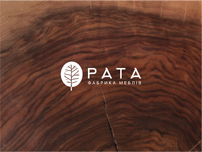 RATA branding design furniture geometric graphic design logo style tree typography vector wood