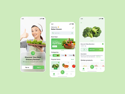 Grocery Mobile App UI Design app design dashboard ui grocery grocery app ui grocery ui ui ux ux design
