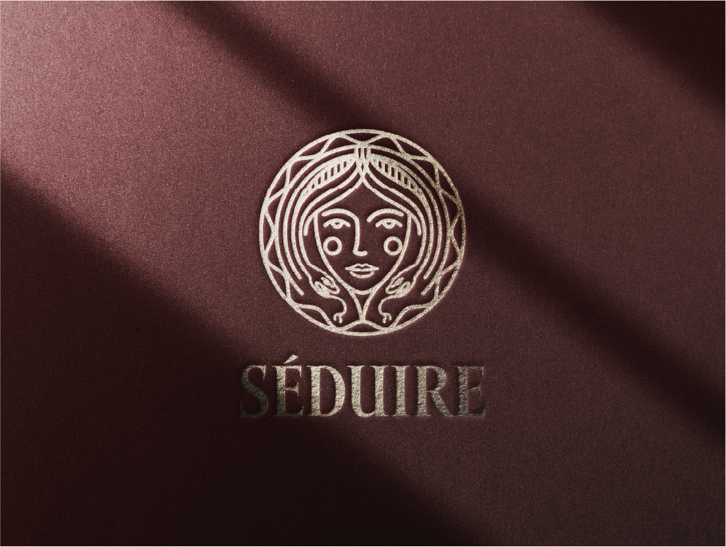 SEDUIRE branding design fashion geometric graphic design logo medusa seduire style typography vector women
