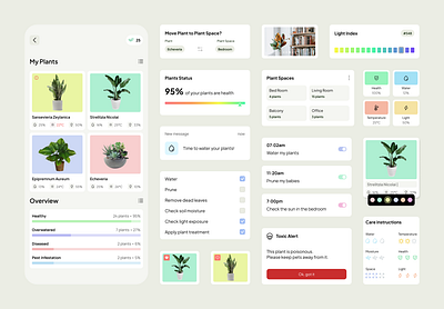Plants/Gardening Components app pastel ui user interface ux