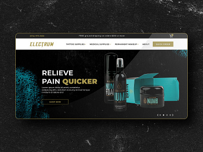 Electrum - Home Page Concept ecommerce homepage shop supply tattoo ui uiux ux webdesign website