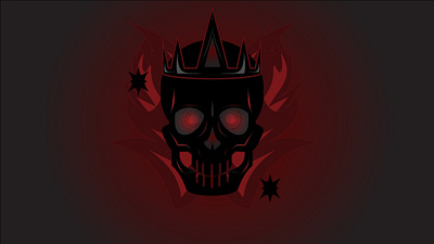 Unfinished skull with crown design graphic design illustration vector
