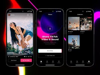 Share TikTok App concept figma mobile app mobile design product design screens share sound share video tiktok ui