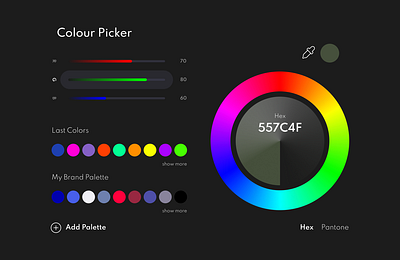 Daily UI Challenge #60 ; Color Picker Design 3d animation app branding colour dailyui design figma graphic design illustration logo motion graphics picker product ui ux web