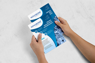 Novabone Brochure blue branding branding brochure corporate identity graphic design