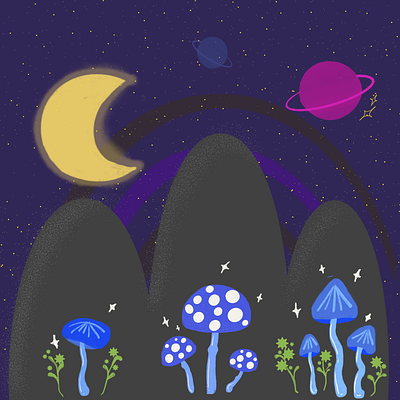 Procreate Creation: "Fairy Fungi" d design drawing graphic design procreate