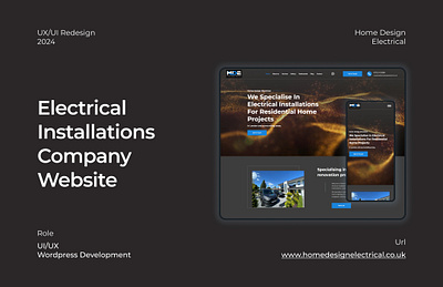 Electrical Installation Company - Wordpress Website dark mode electrical figma services uidesign wordpress