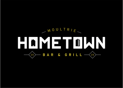 Hometown Bar & Grill bar branding graphic design grill home icon logo simple town vector