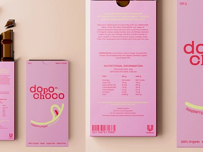 Packaging - Dopochoco "A Dairy Free Chocolate" design graphic design typography vector