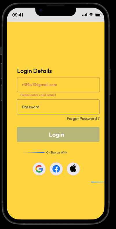 Login details ui