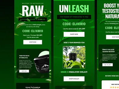 Natural Elixir - Email Automation Flow Designs ui