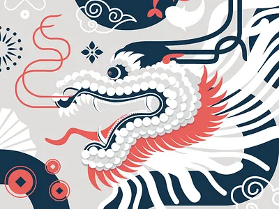 Year of the Dragon 🐲 daissydesigns dragon illustration vector