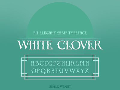 White Clover — Typeface Design book book cover design serif serif typeface typeface typeface design