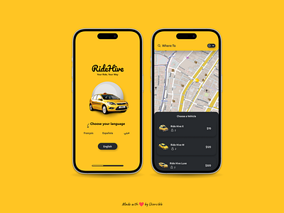 Ride Hive - UI/UX Design by Usercible UX Consulting app branding design mobileapp ui ux uxdesign
