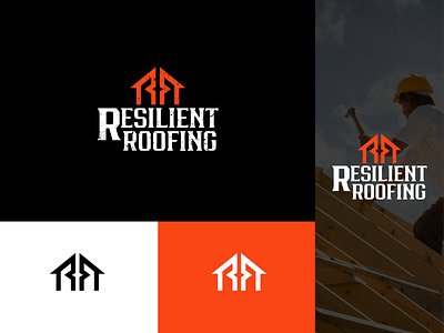 Resilient Roofing branding logo roofer rooflogo