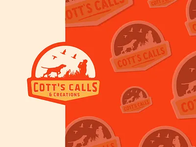 Cott's Calls & Creations calls duck duckcalls logo logotype orange