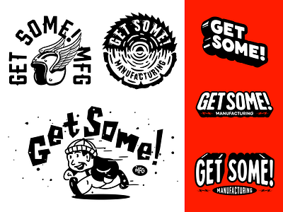 Get Some! branding illustration logo logotype manufacturing