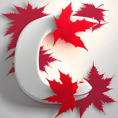 Canada maple leaf graphic design