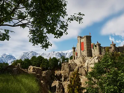 Unreal Engine 4 Castle 3d 3d animation 3d design animation castle game design unreal engine 4 world building