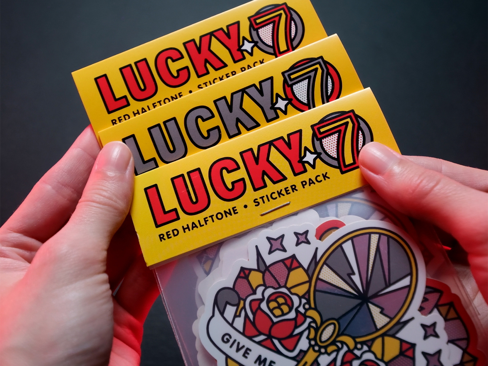 StickerApp x Red Halftone Sticker Pack by Lisa Champ on Dribbble