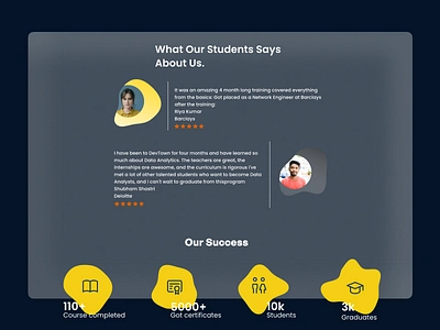 Testimonials. typography ui vector