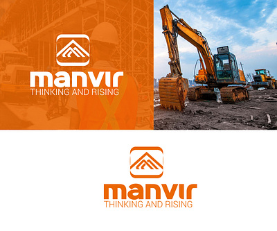 Manvir Logo branding adobe illustretor branding construction consultant graphic design logo logo design real estate