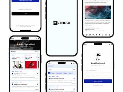 AI Note ~ Mobile App app design illustration mobile app ui ux