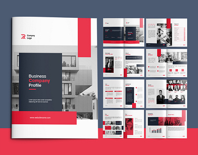 Corporate Brochure branding brochure design design graphic design layout magazine cover print real estate template