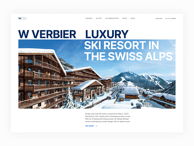 Website Verbier Hotel Redesign hotel landing minimalism redesign resort ski sport swiss tourism travel ui ux verbier webdesign website