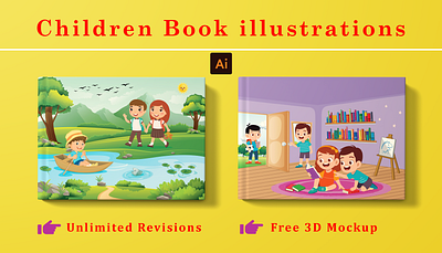 I will create awesome children story book illustrations bookcover children graphic design illustration storybook