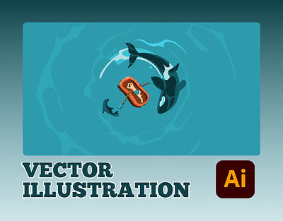 Illustration | Whale illustration adobe illustrator graphic design illustration