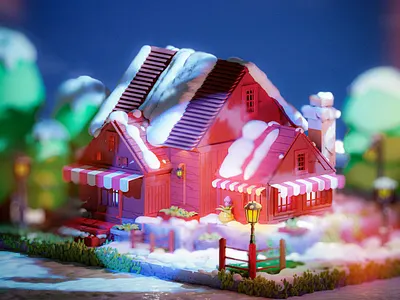 🏡 3D House 3d 3d design art house illustration