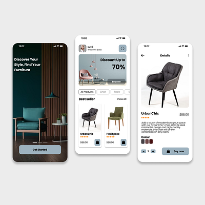 Furniture store - Mobile app ui