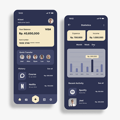 E - wallet // Mobile app ui