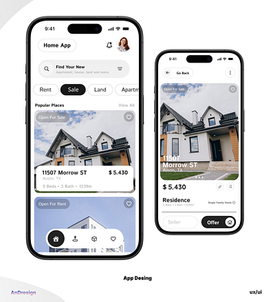 App Real State app appdesing design figma real state ui ux
