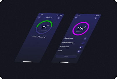 Cleaner App-Bento Style🎨-Galaxy🪐 app app cleaner bento bento style cleaner galaxy design mobile mobile design ui ux