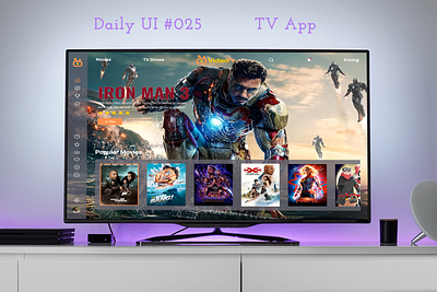 Daily UI #025 - TV App daily ui day 025 desktop mobile app tv tv app tv mockup website