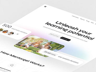 UI UX Design - Mentor Website ai animation branding clean figma graphic design interface landing logo mentor mordern saas simple startup ui uiux ux web design web platform website