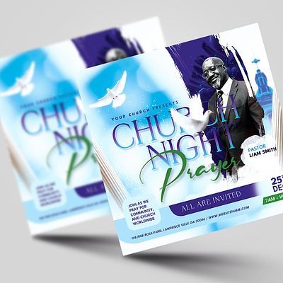 PSD Template - Church Flyer advertisement church flyer flyer free download graphic design instagram post photoshop print template psd social media banner worship and prayer